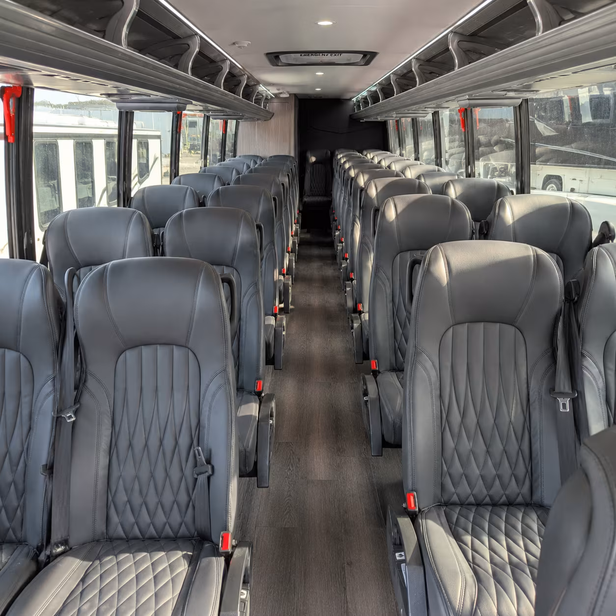 leander 25 passenger minibus inside