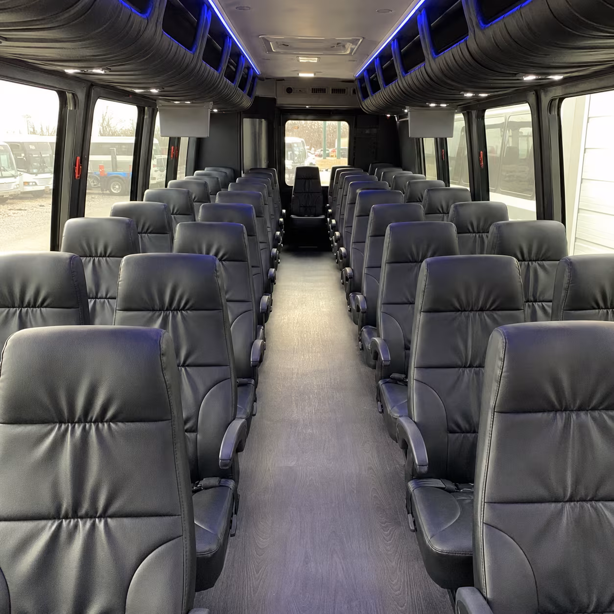 leander 25 passenger minibus interior