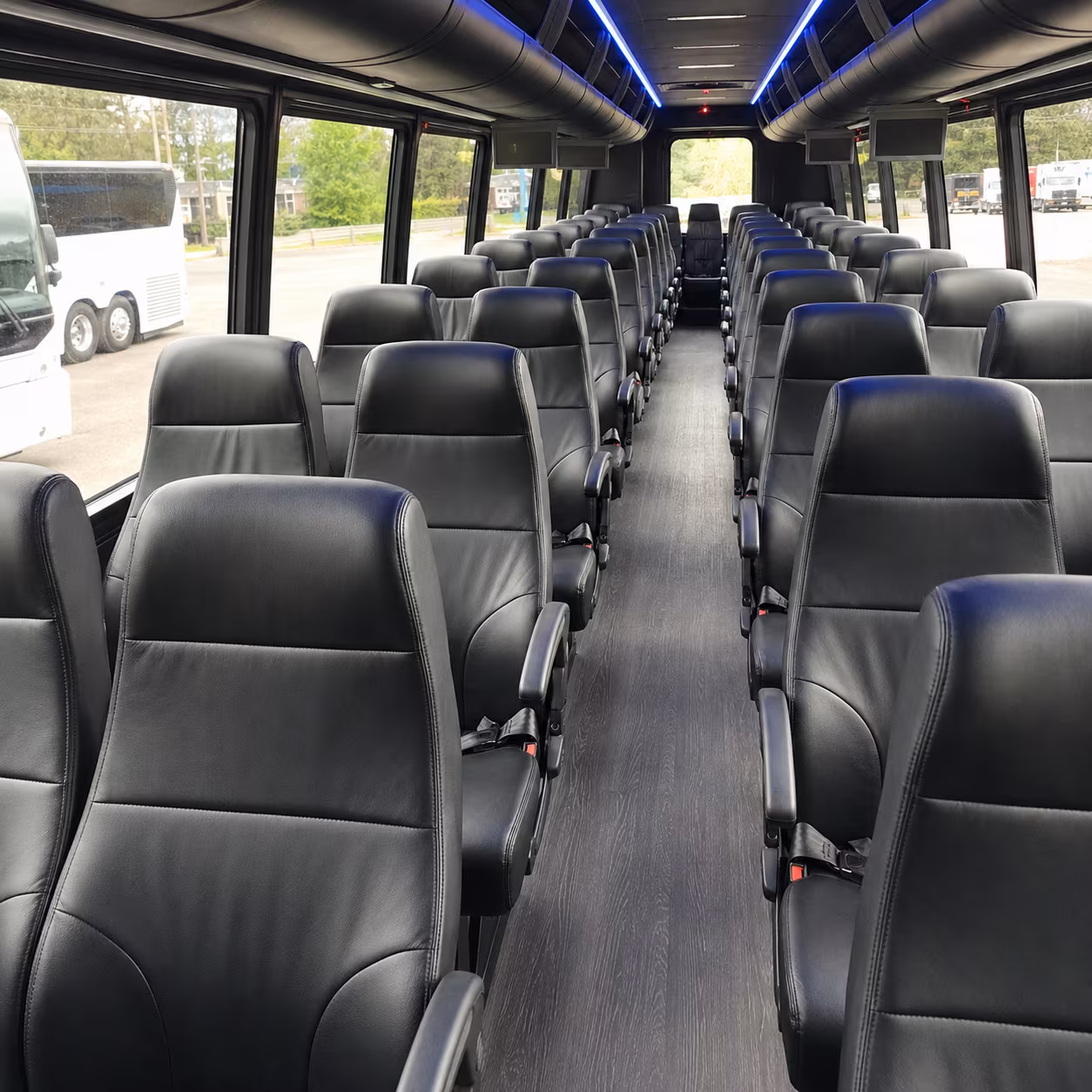 leander 28 passenger minibus inside