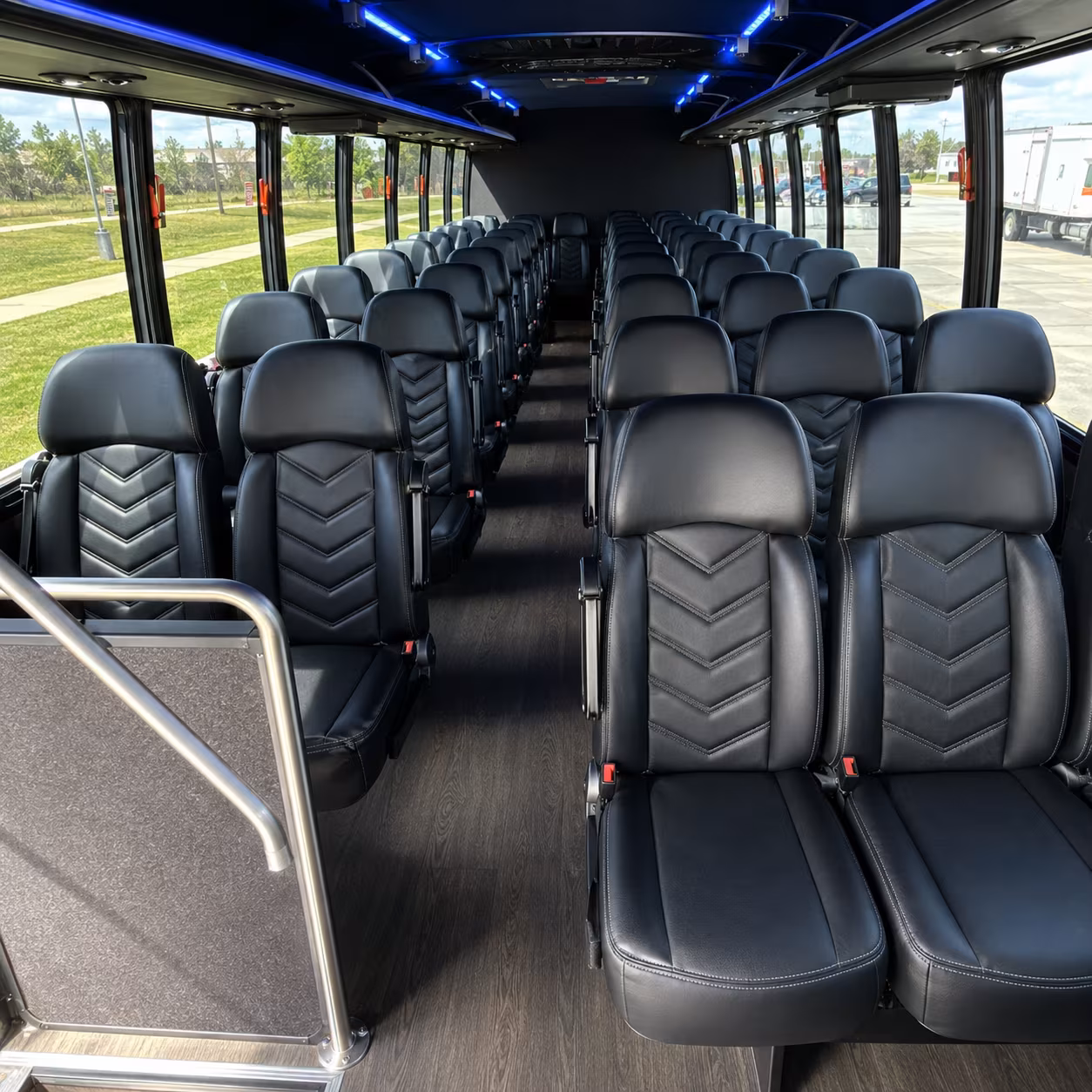 leander 28 passenger minibus interior