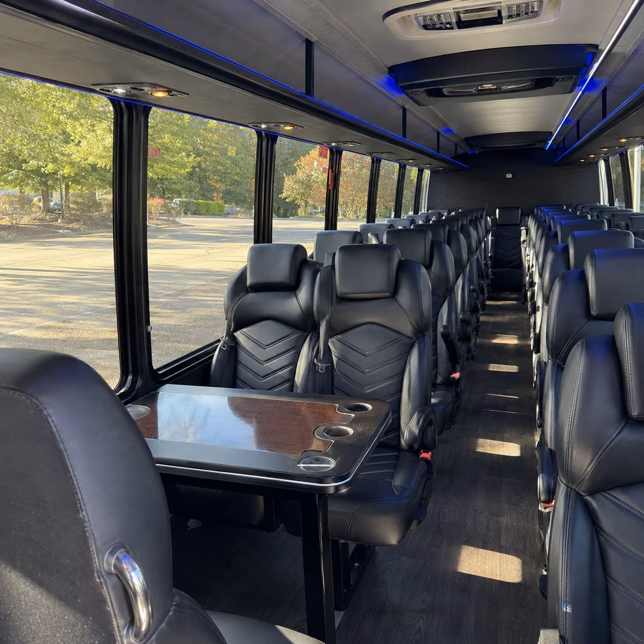 leander 35 passenger minibus interior