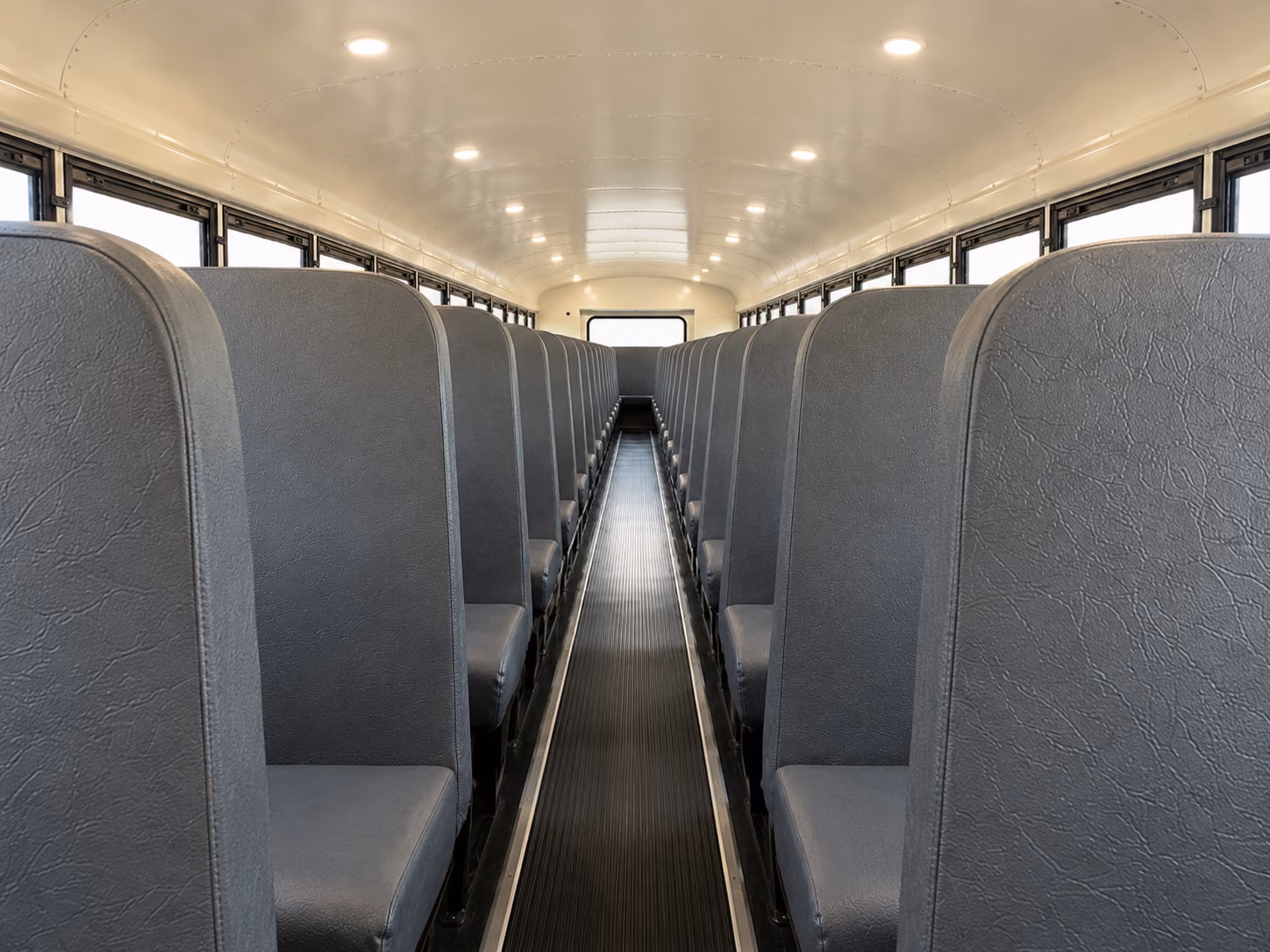 leander school bus inside
